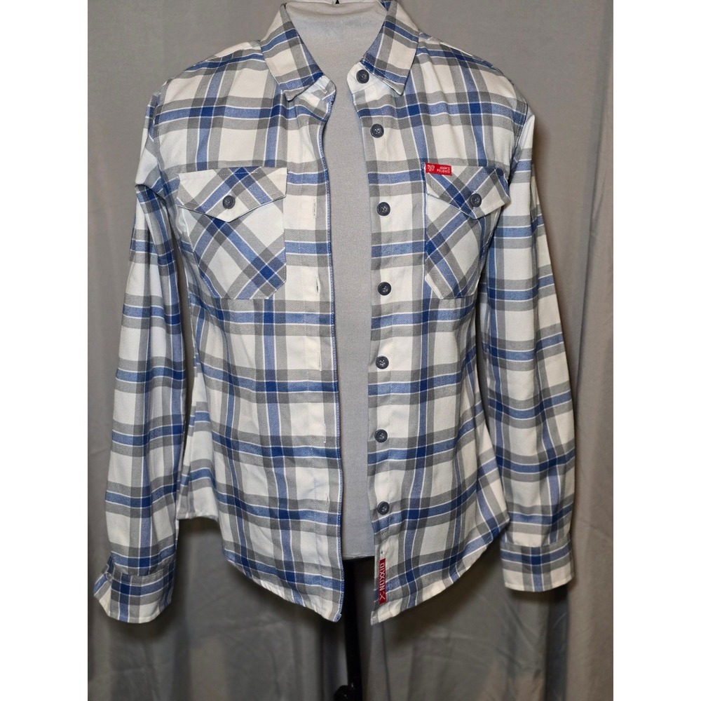 EuCDixxon Flannel Co x Adam's Polishes Rinser Plaid Shirt Women Size Medium